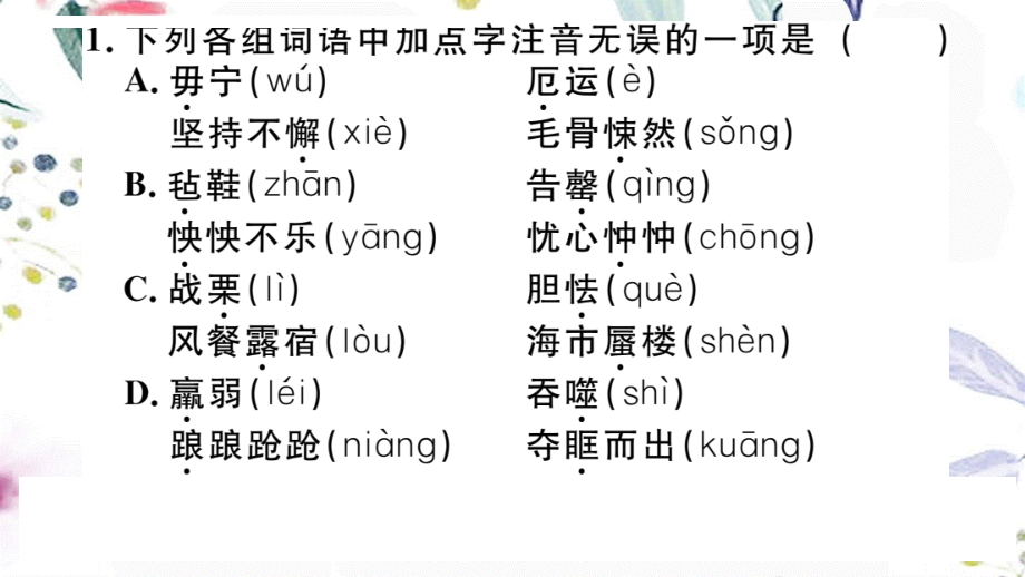 2023学年春七年级语文下册第六单元21伟大的悲剧习题课件（人教版）2.pptx_第3页