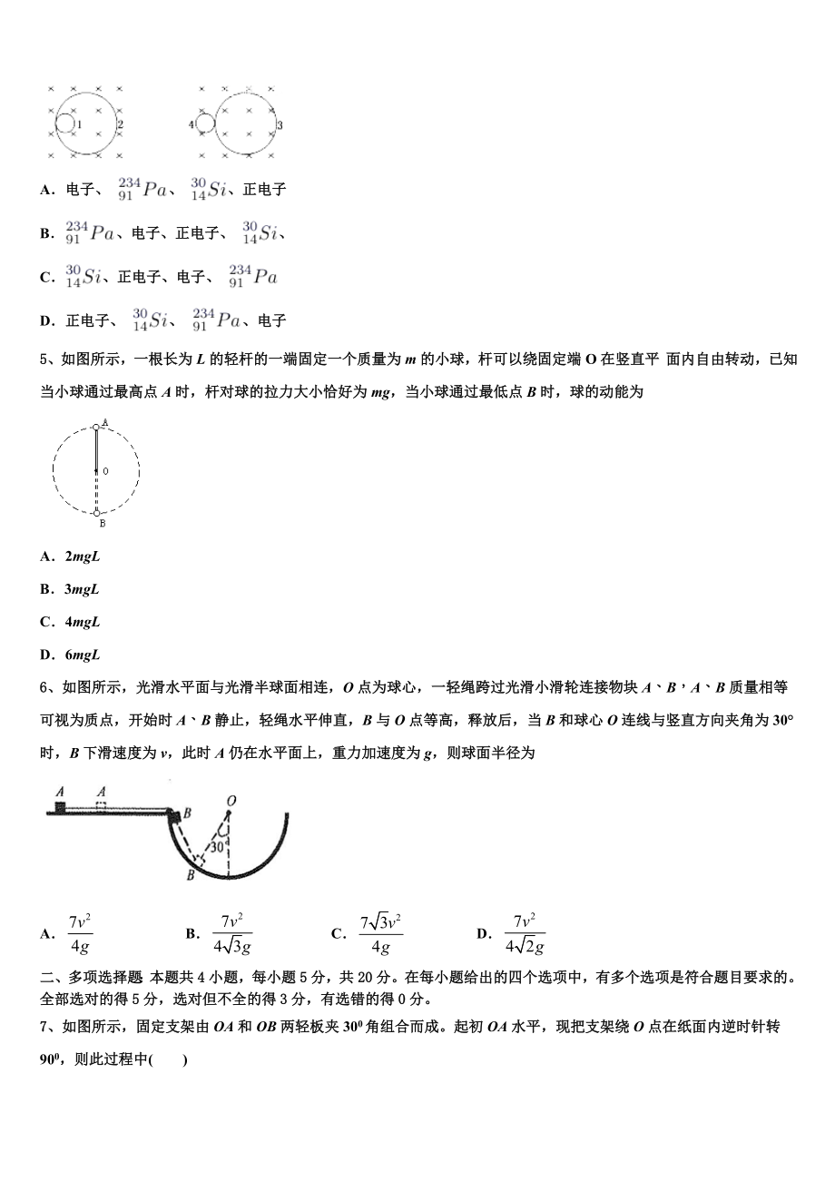 2023学年黑龙江省虎林市东方红林业局中学物理高二第二学期期末调研试题（含解析）.doc_第2页