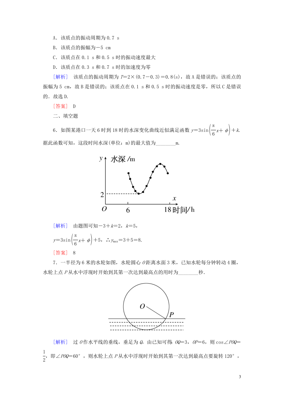 2023学年新教材高中数学课后作业56三角函数的应用新人教A版必修第一册.doc_第3页