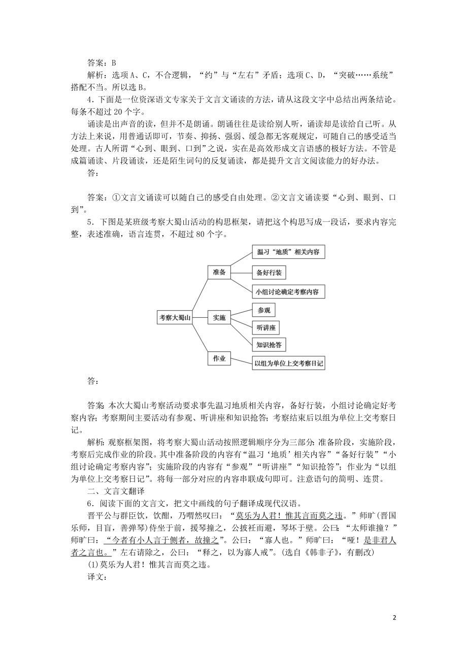 2023学年高考语文小题组合短平快15第三周周五语用基础5练+文言翻译+散文阅读含解析.doc_第2页