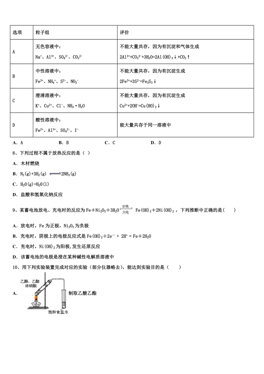 2023届河南省叶县一高化学高二第二学期期末达标测试试题（含解析）.doc_第2页