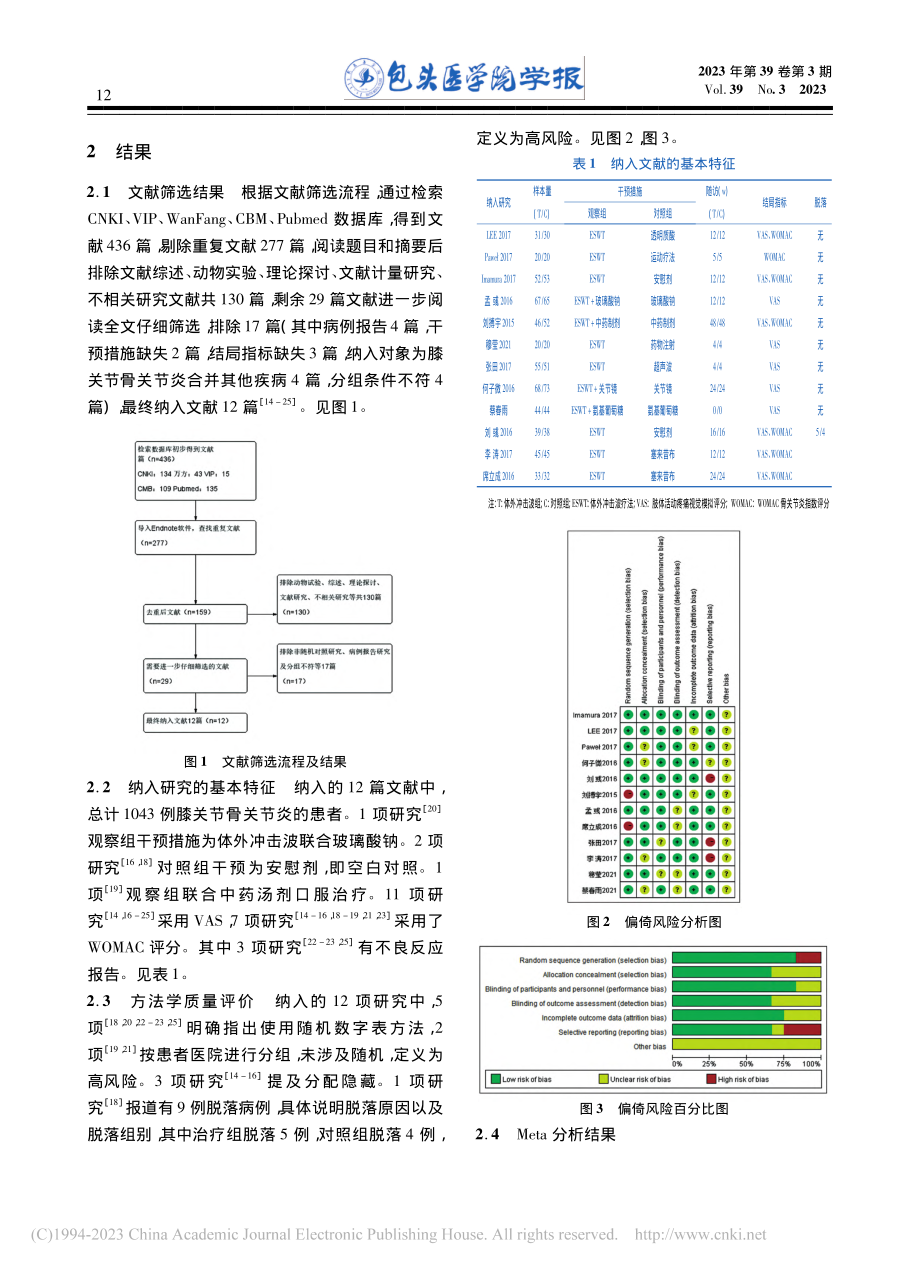 体外冲击波疗法治疗膝关节骨关节炎Meta分析_马志朋.pdf_第3页