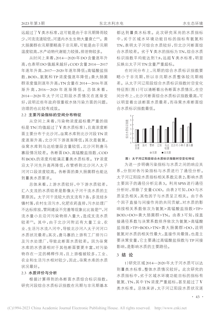 太子河辽阳段水质时空分布特征研究及水质评价_全占东.pdf_第3页