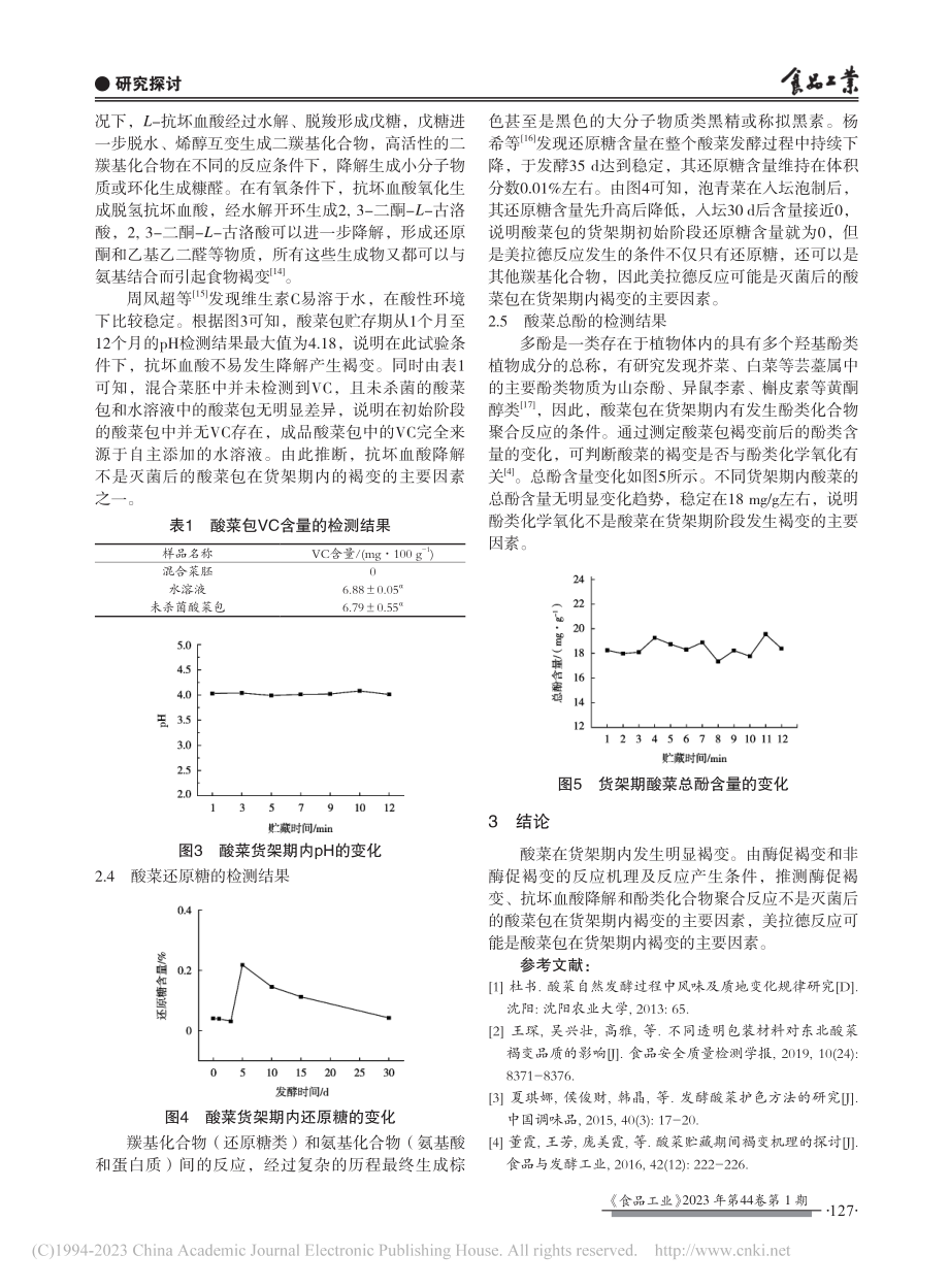 酸菜货架期褐变机理_邓劼.pdf_第3页