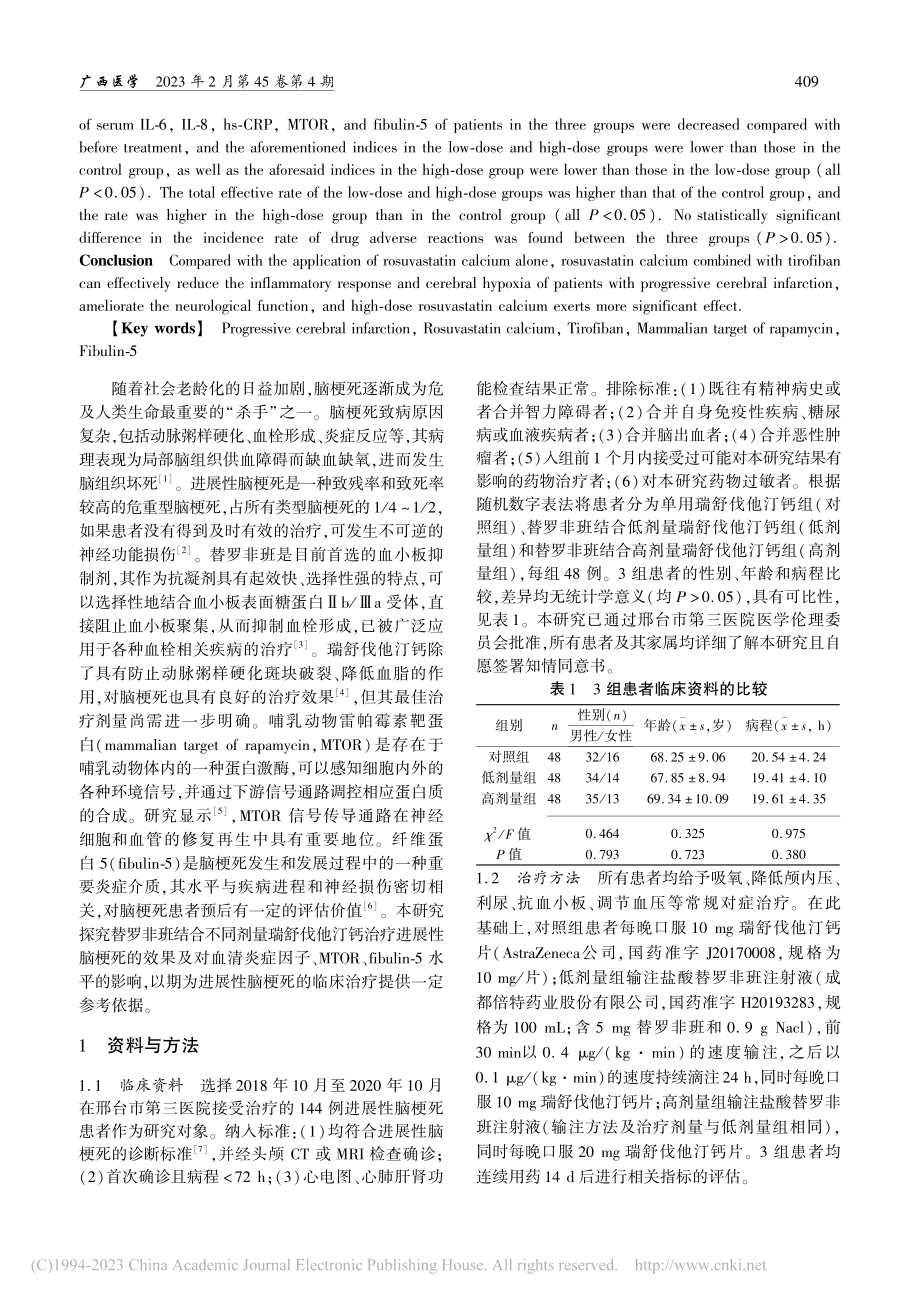 替罗非班联合不同剂量瑞舒伐...ibulin-5水平的影响_刘秀君.pdf_第2页