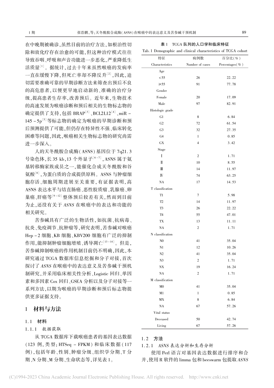 天冬酰胺合成酶(ASNS)...的表达意义及苦参碱干预机制_张浩鹏.pdf_第2页