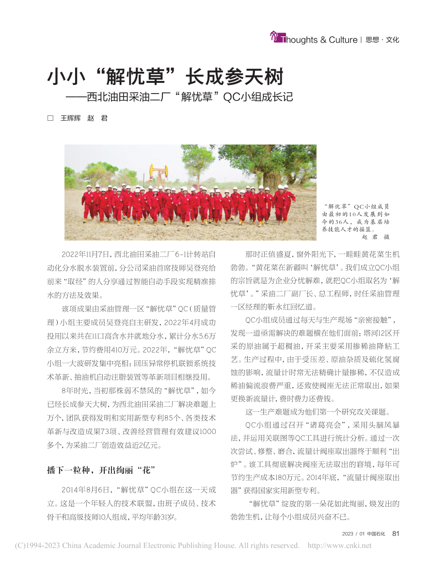 小小“解忧草”长成参天树—...厂“解忧草”QC小组成长记_王辉辉.pdf_第1页