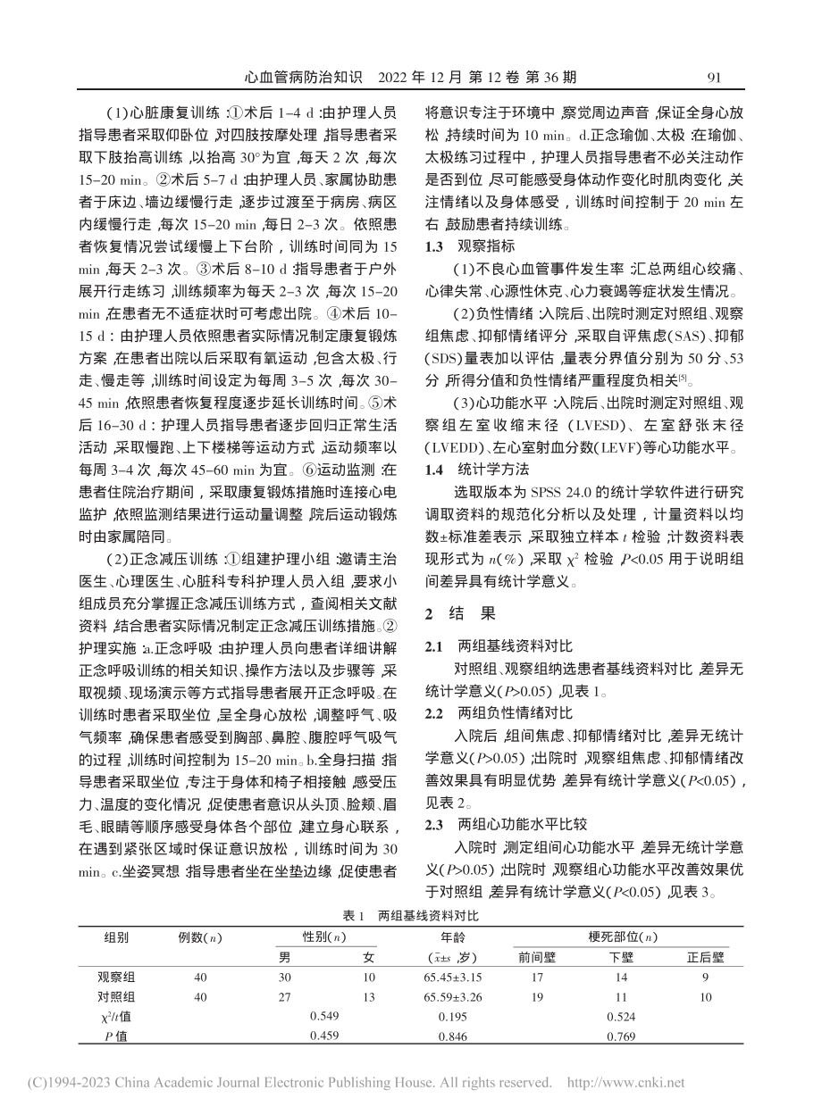 心脏康复护理加正念减压训练...心肌梗死患者的应用效果分析_郑小玲.pdf_第2页