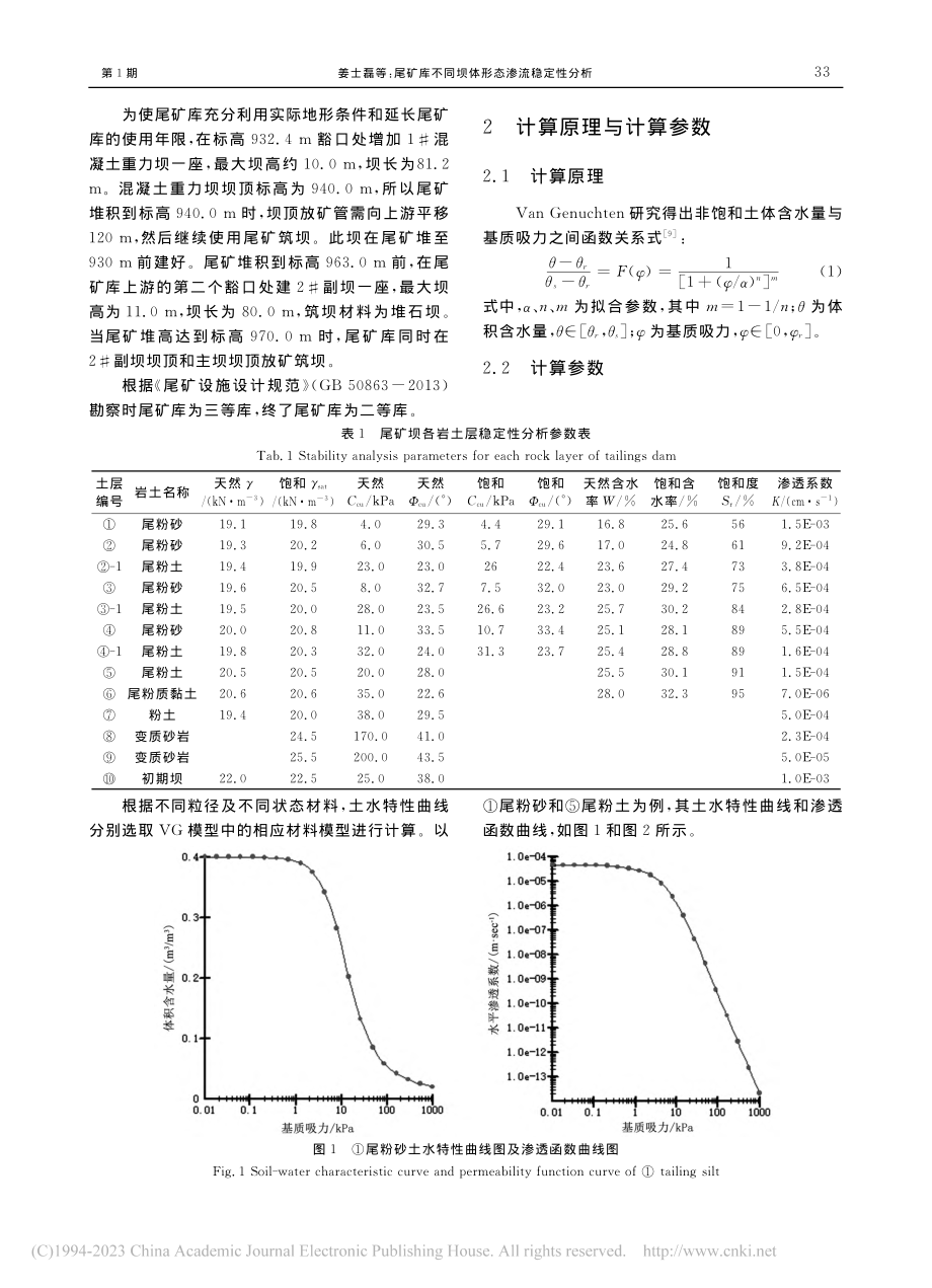 尾矿库不同坝体形态渗流稳定性分析_姜士磊.pdf_第2页