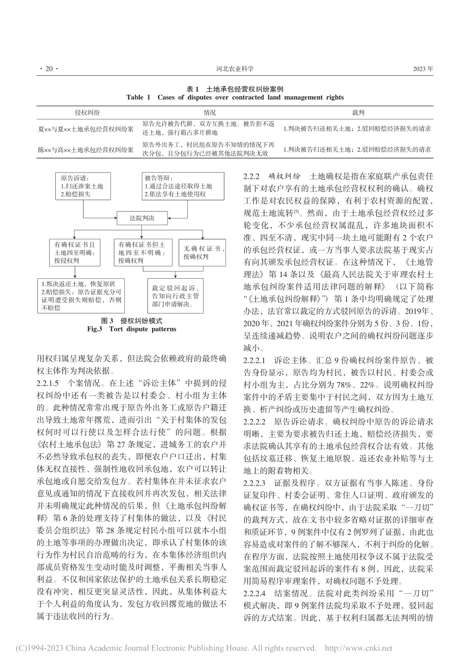 信阳市土地承包经营权流转纠纷实证分析_程文玺.pdf_第3页