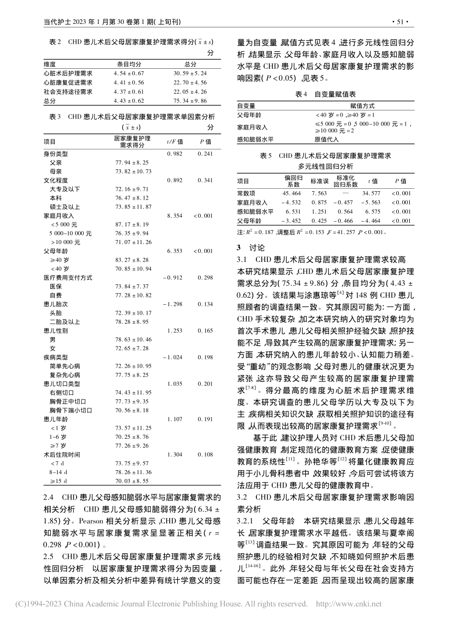 先天性心脏病患儿术后父母居...护理需求现状及影响因素分析_刘婷.pdf_第3页