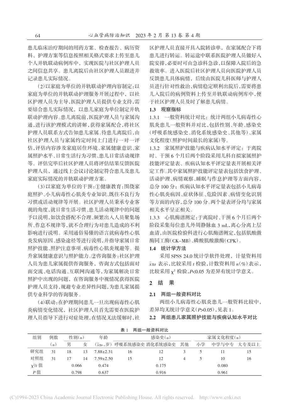 以家庭为单位的并轨联动护理...于小儿病毒性心肌炎中的价值_林碧瑜.pdf_第2页