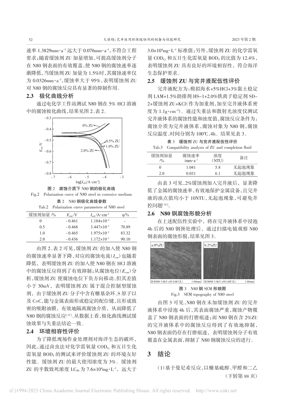 完井液用环保缓蚀剂的制备与性能研究_火丽娟.pdf_第3页