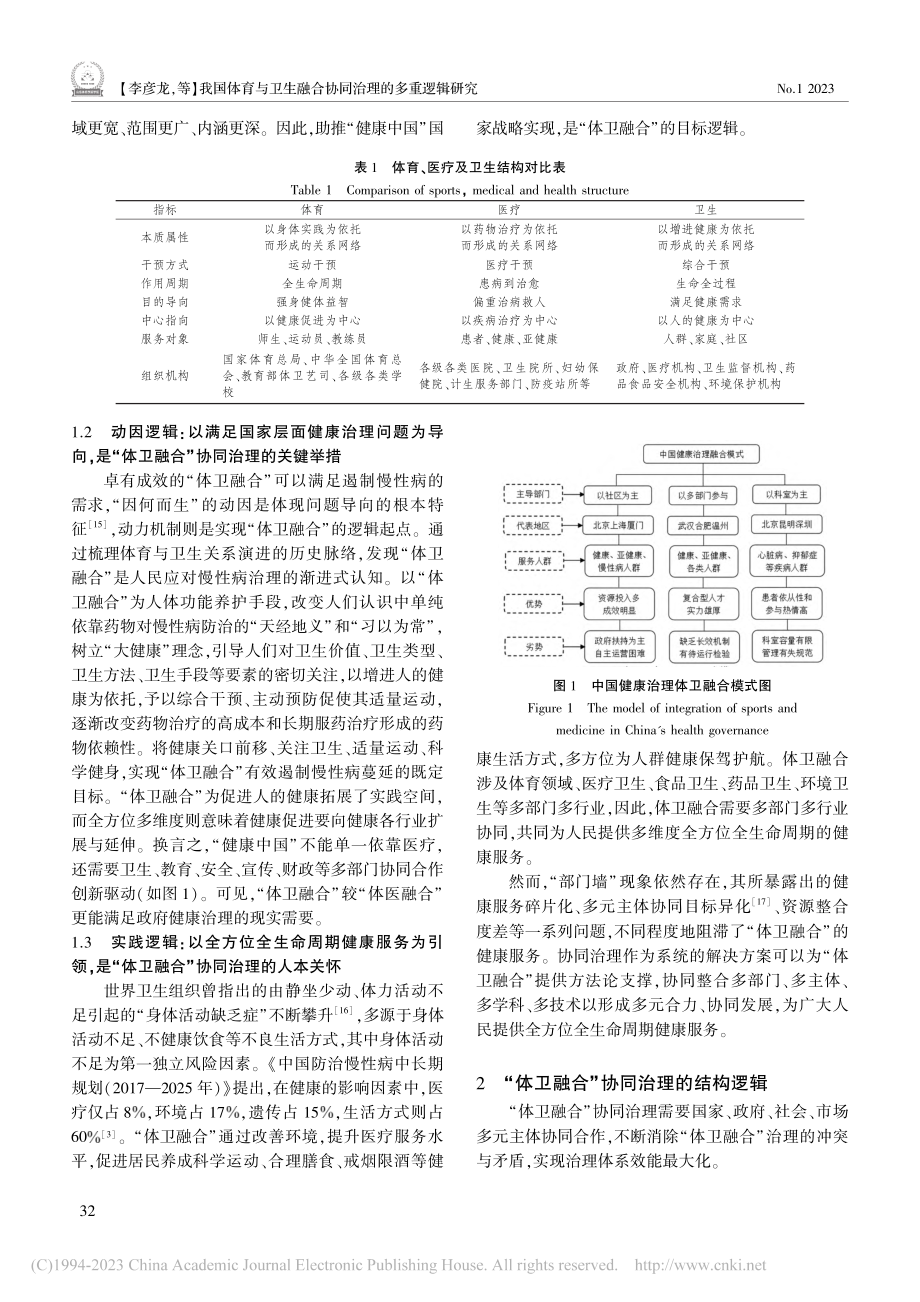 我国体育与卫生融合协同治理的多重逻辑研究_李彦龙.pdf_第3页