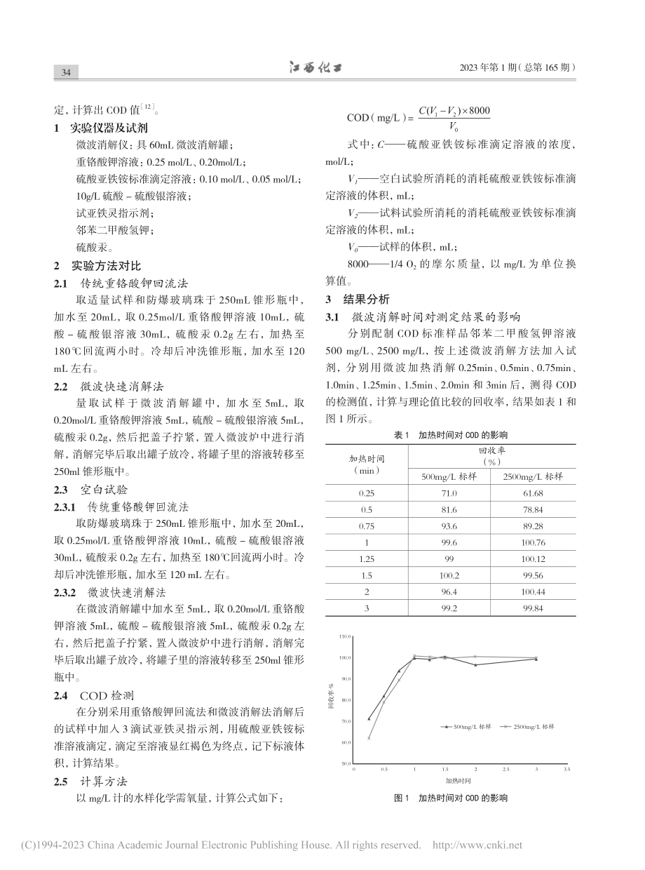 微波消解法测定水中化学需氧量_杜建侠.pdf_第2页