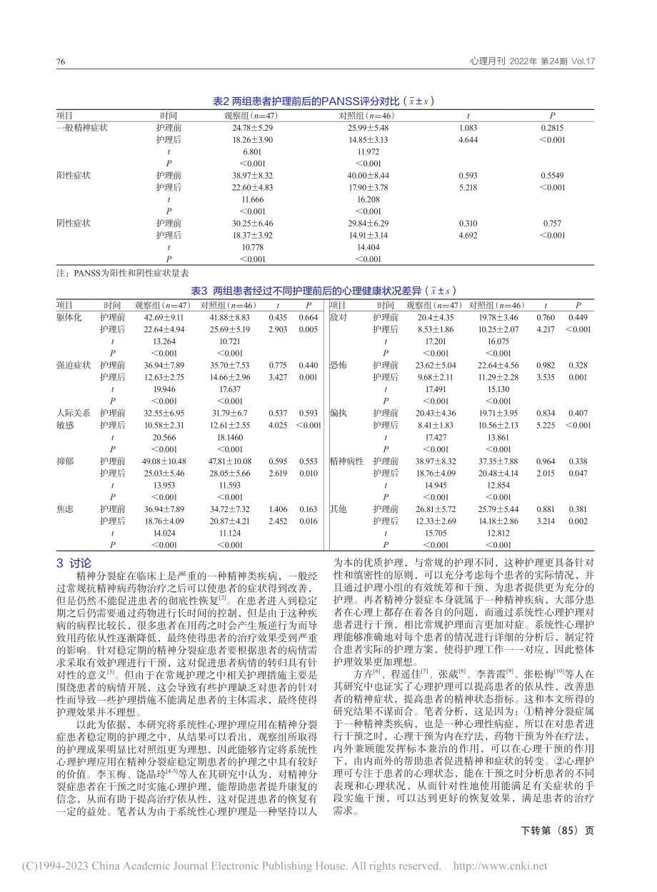 系统性心理护理对精神分裂症稳定期患者的影响_郝建娟.pdf_第3页