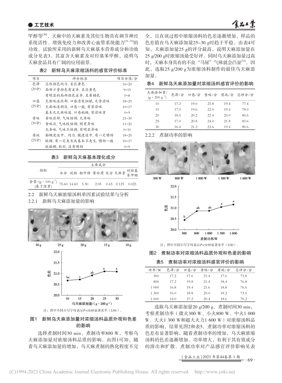 新鲜乌天麻浓缩汤料加工工艺_高瑞萍.pdf_第3页