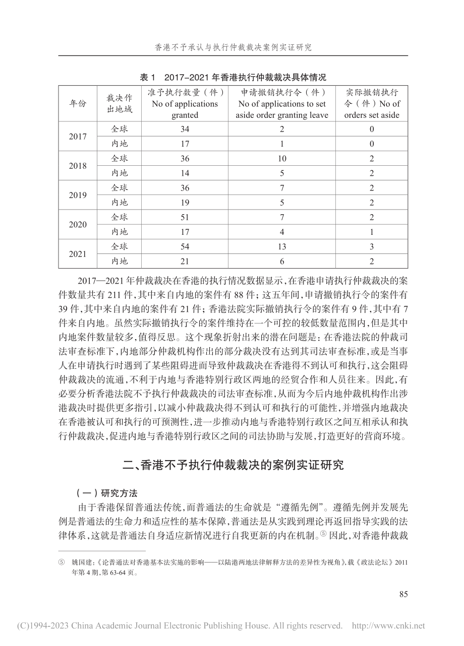 香港不予承认与执行仲裁裁决案例实证研究_王玉丹.pdf_第3页