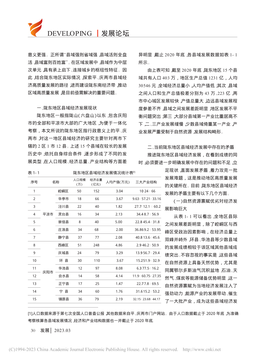 推动陇东地区县域经济高质量发展的若干思考_慕君.pdf_第2页