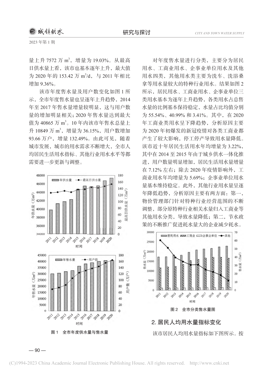 沿海某城市居民生活用水趋势与特性研究_张誉.pdf_第2页