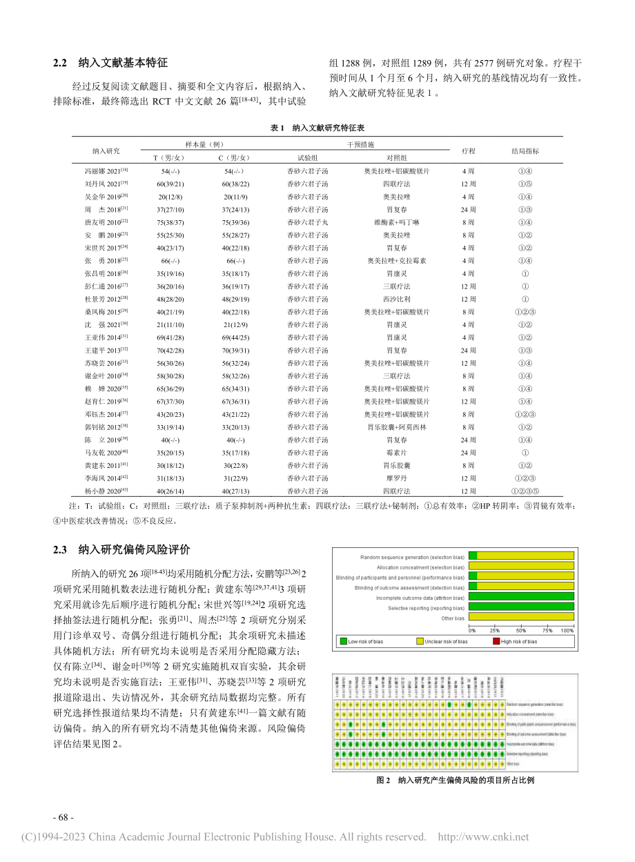 香砂六君子汤治疗慢性萎缩性...疗效和安全性的Meta分析_农复香.pdf_第3页