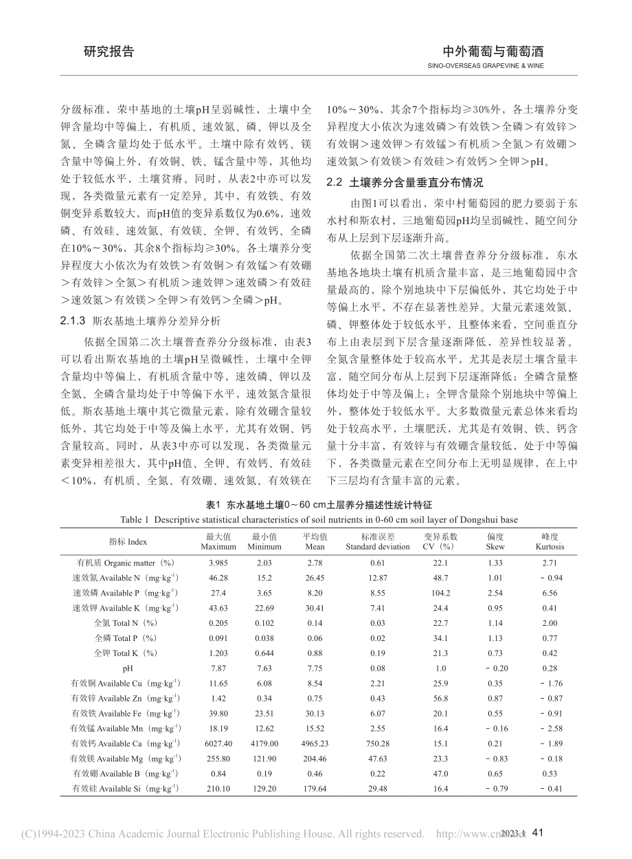 香格里拉高原葡萄酒产区土壤养分丰缺及垂直分布特征分析_曹海阔.pdf_第3页