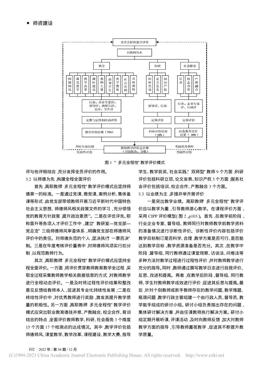 新时代高职教师“多元全程性...职业技术学院公共基础部为例_张健.pdf_第3页