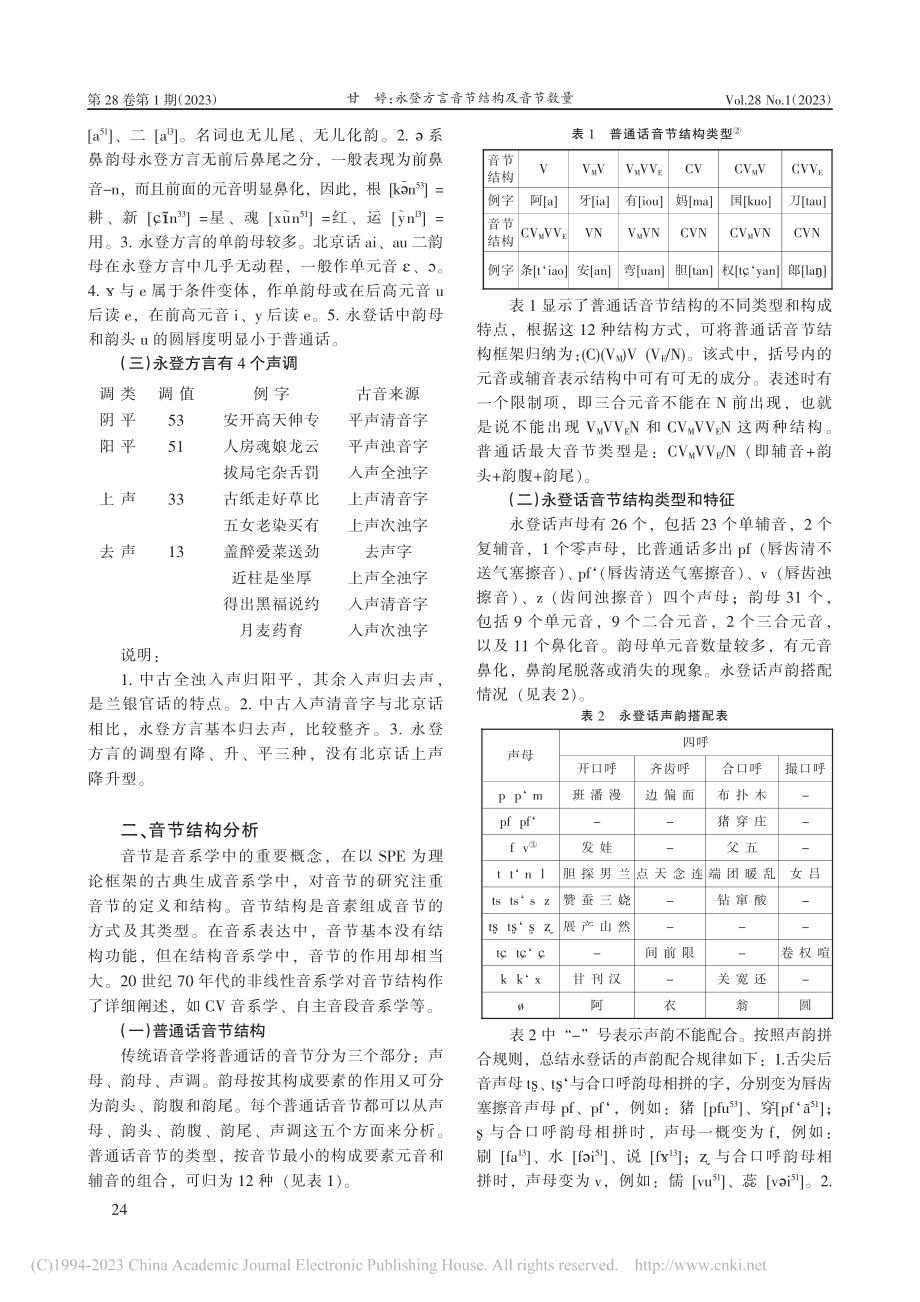 永登方言音节结构及音节数量_甘婷.pdf_第2页