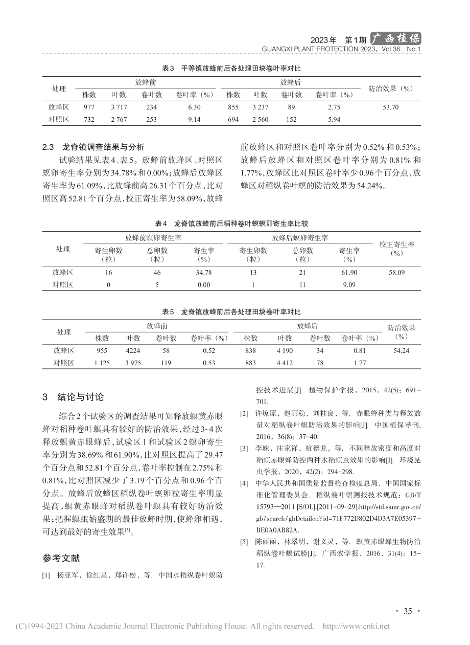 中稻种植区螟黄赤眼蜂防治稻纵卷叶螟应用效果试验_石家秋.pdf_第3页