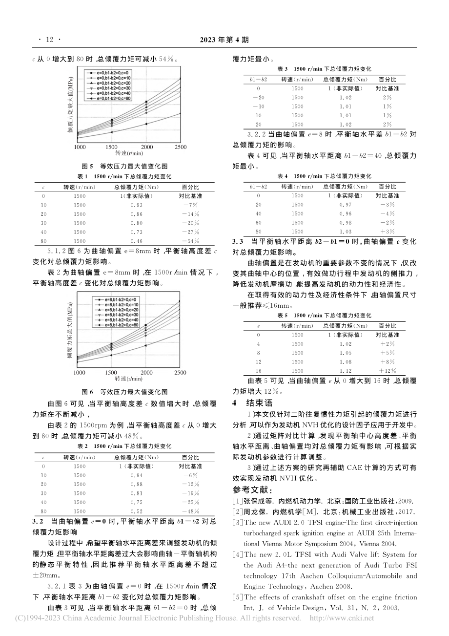 直列4缸平衡轴发动机倾覆力矩的优化_聂淑一.pdf_第3页