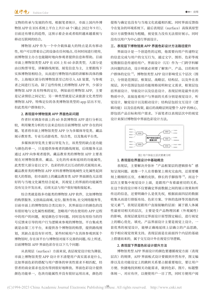 用户体验五层次中表现层语境...馆类APP界面色彩设计方法_何扬帆.pdf_第2页