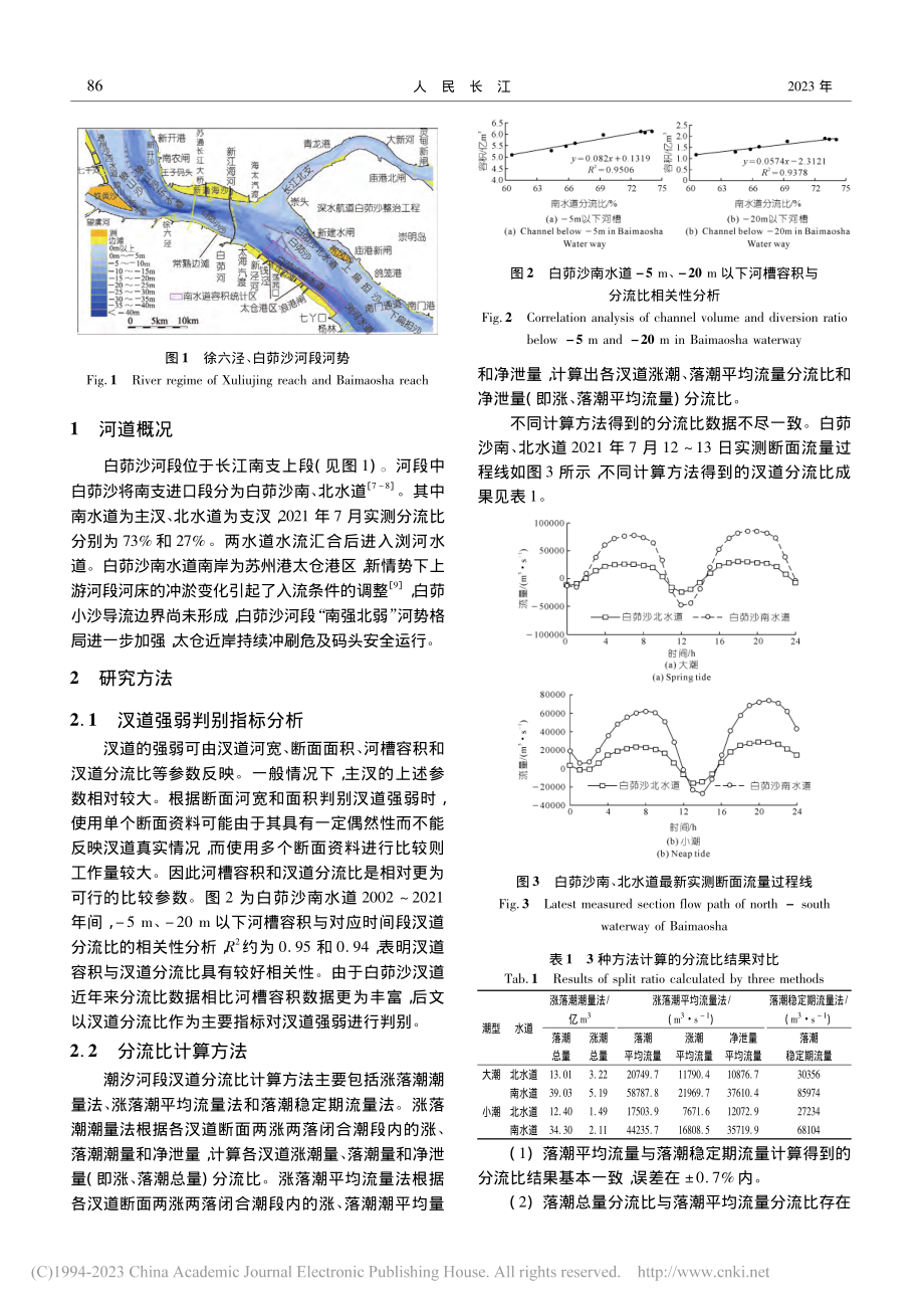 长江口白茆沙河段南强北弱格局变化特征研究_杜德军.pdf_第2页