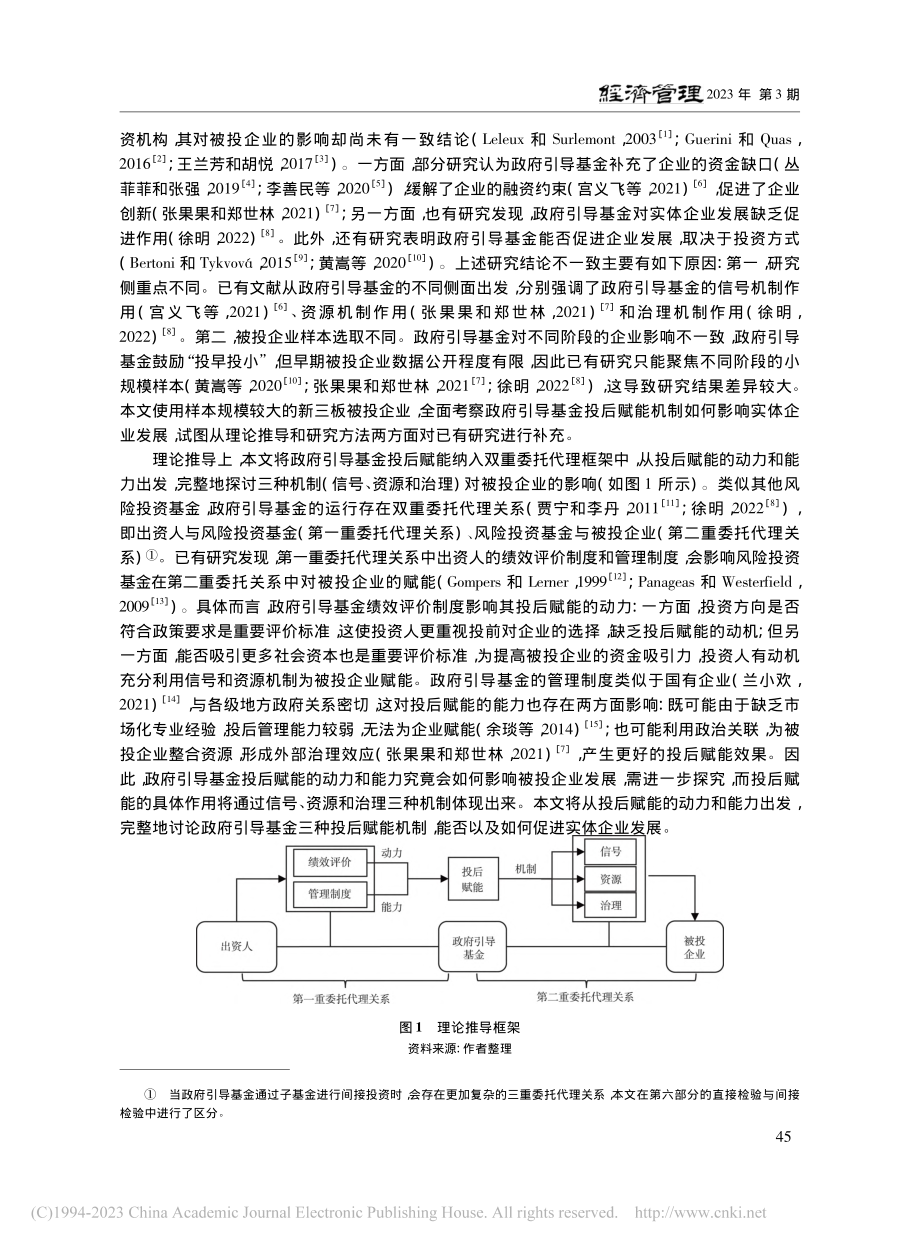 政府引导基金投后赋能与实体...——来自被投企业的经验证据_蒋亚含.pdf_第2页