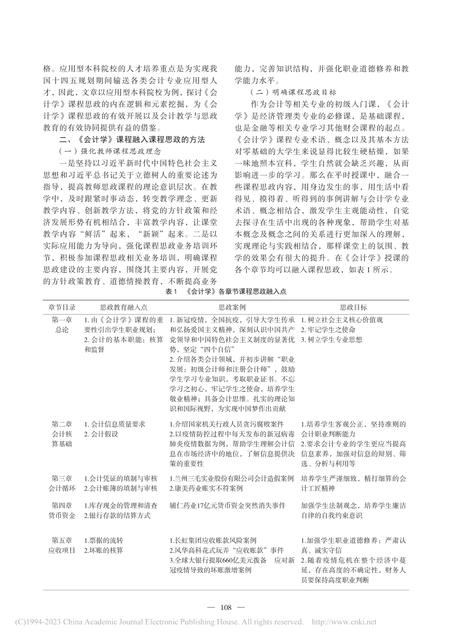 应用型本科院校《会计学》课程思政教学研究_武文.pdf_第2页