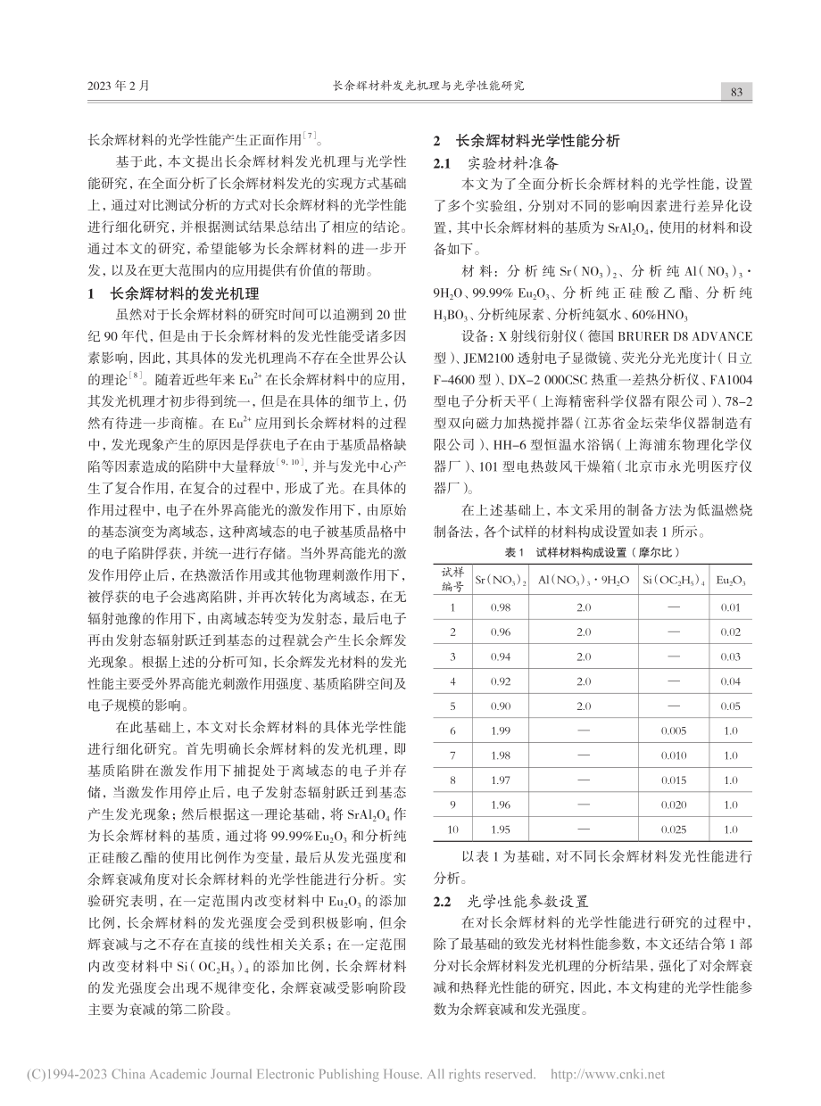 长余辉材料发光机理与光学性能研究_李敬远.pdf_第2页