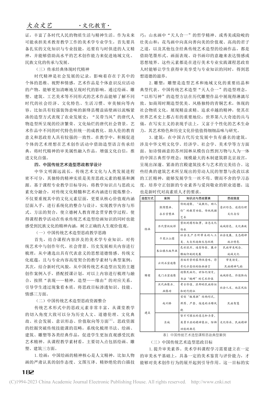 中国传统艺术造型课程思政教学探索与思考_王书煜.pdf_第2页