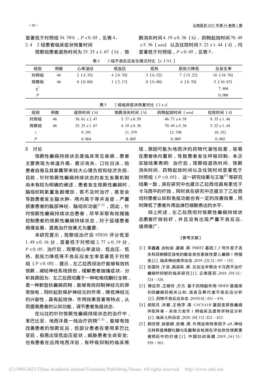 左乙拉西坦治疗惊厥性癫痫持续状态效果观察_王振华.pdf_第3页