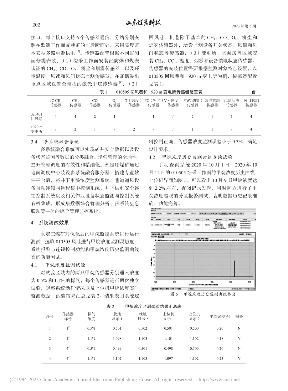 永定庄煤业甲烷监控系统优化设计与应用_苏建秀.pdf_第3页