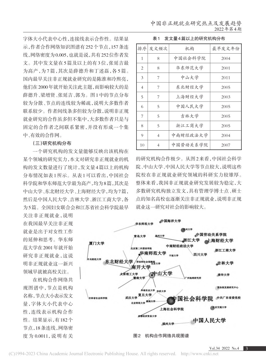 中国非正规就业研究热点及发...eSpace的知识图谱分析_王宁娜.pdf_第3页