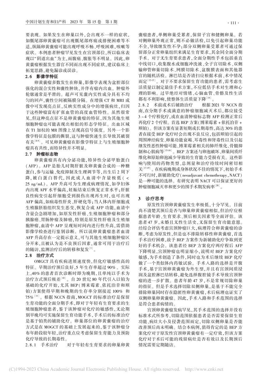 原发性子宫颈卵黄囊瘤1例并文献复习_许水清.pdf_第3页