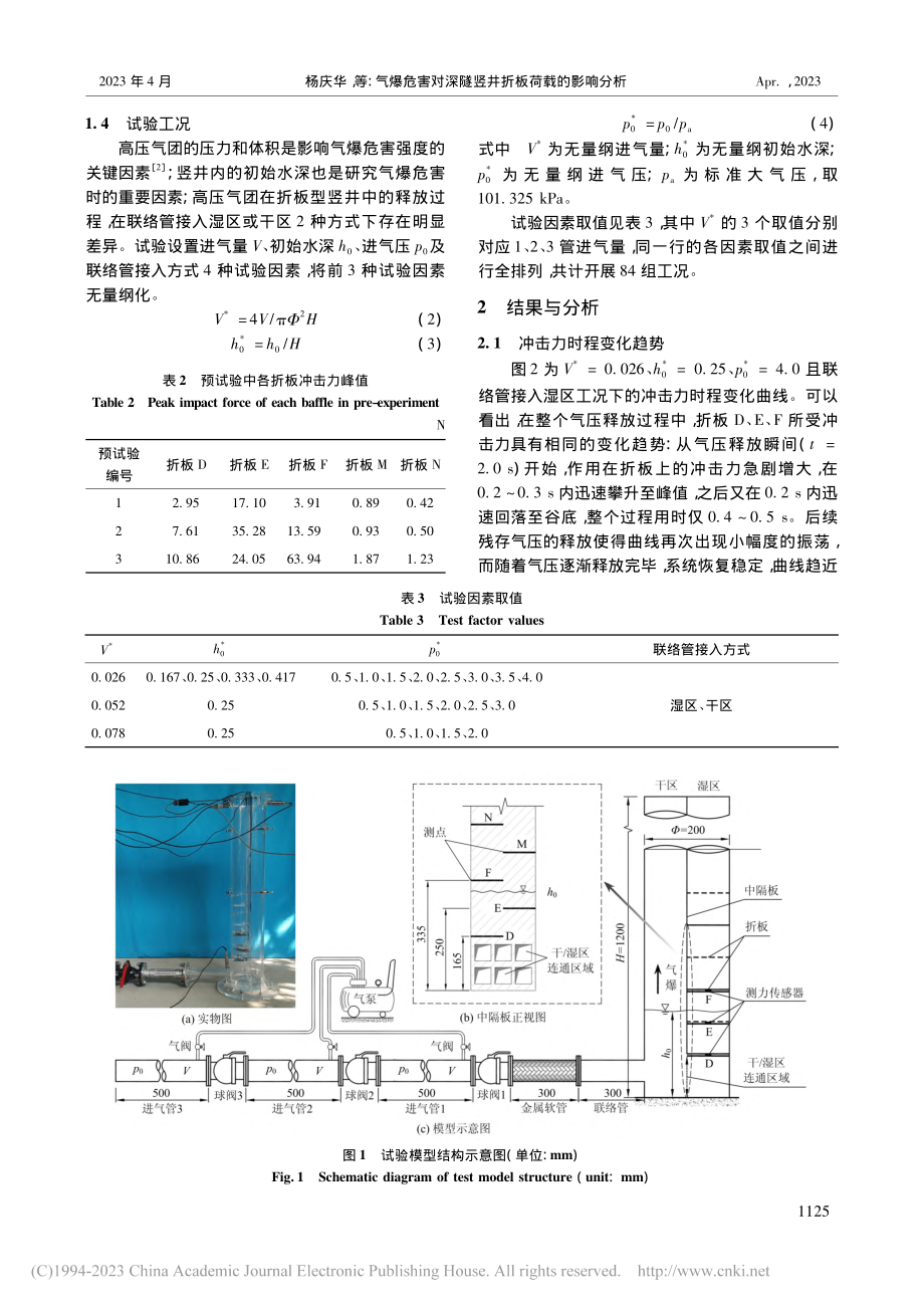 气爆危害对深隧竖井折板荷载的影响分析_杨庆华.pdf_第3页