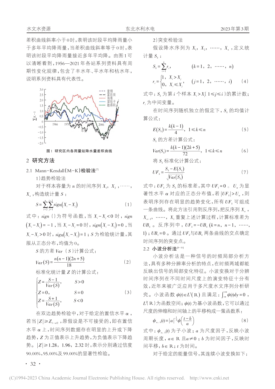 三江平原典型区降水特性分析_孙永贺.pdf_第2页