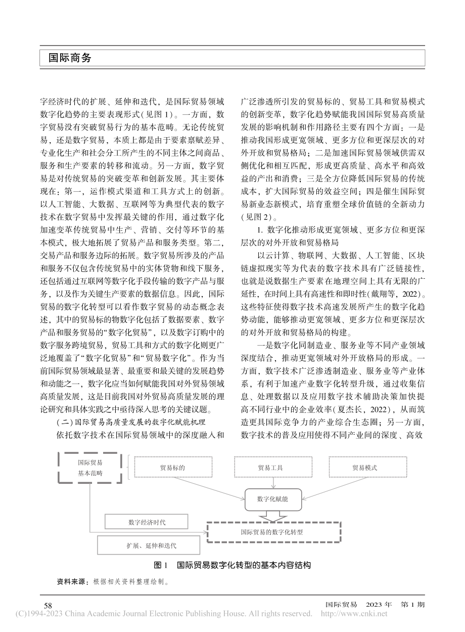 数字化赋能国际贸易高质量发...用机理、现实挑战和实施路径_夏杰长.pdf_第3页