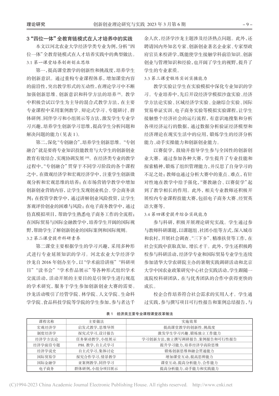 全教育链创新创业人才培养模...思考——以经济学类专业为例_白丽.pdf_第3页