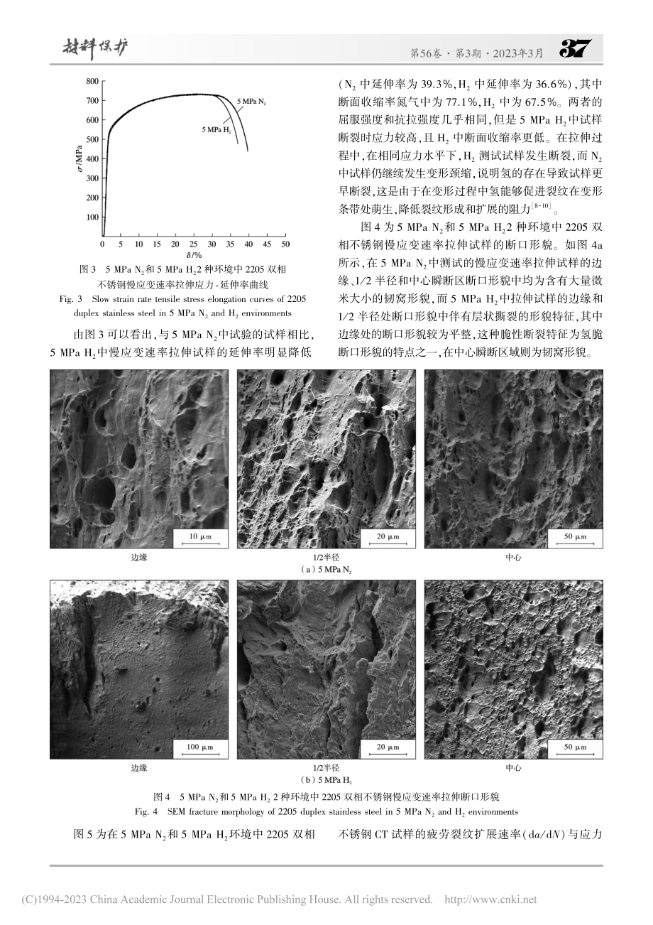 氢气环境下2205双相不锈钢的氢致开裂研究_陈兴阳.pdf_第3页