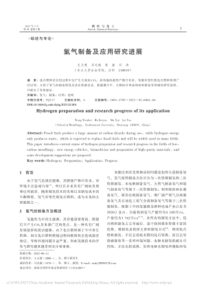 氢气制备及应用研究进展_王文慧.pdf