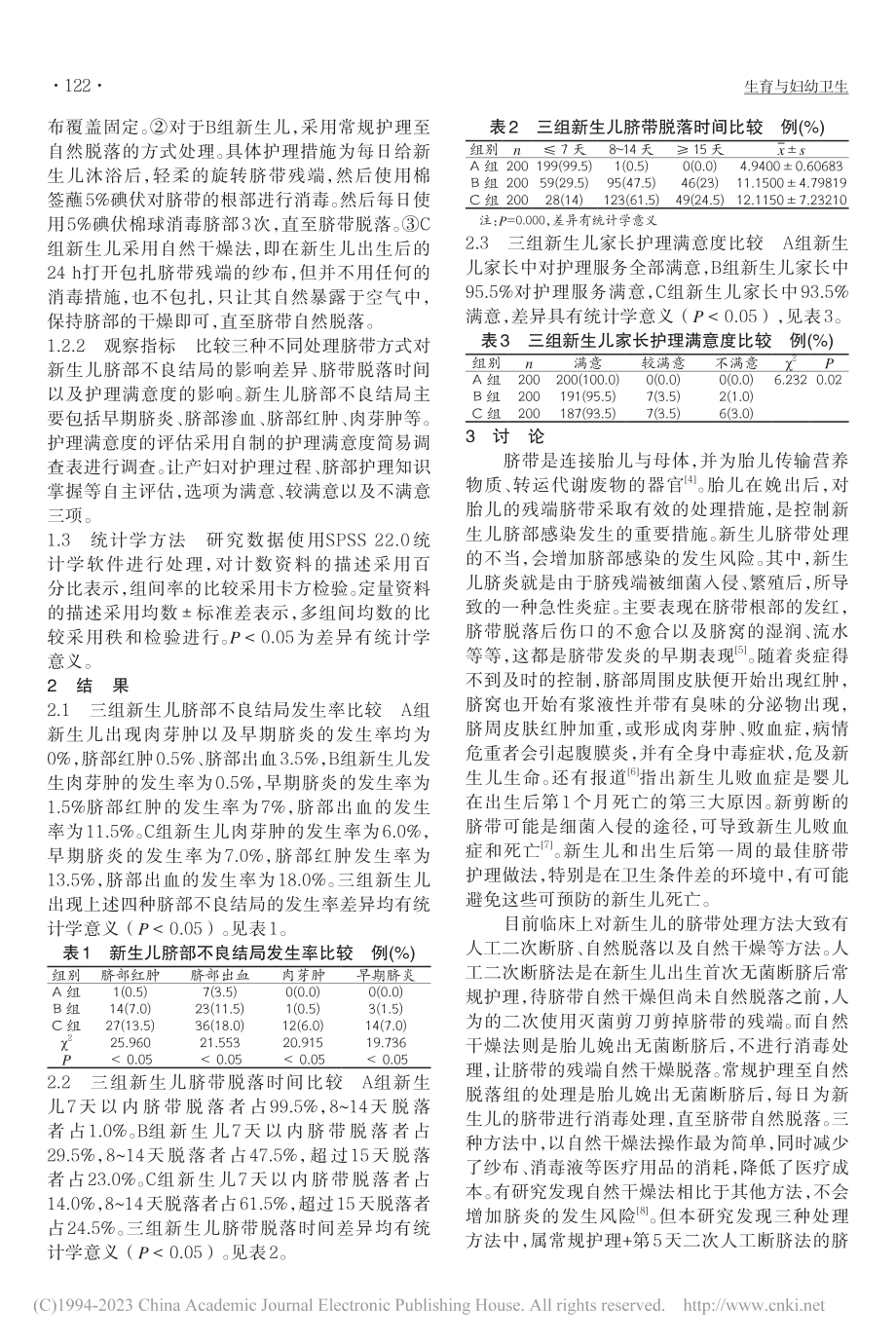 三种不同脐带处理方法对新生儿脐部结局的影响研究_孙玉.pdf_第2页