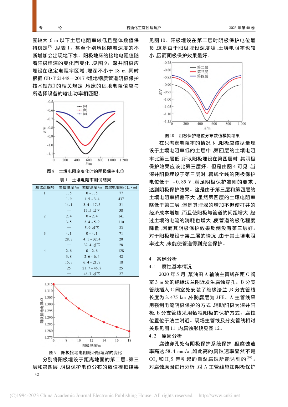 深井阳极地床位置对埋地管线的影响及解决措施_孙佳妮.pdf_第3页