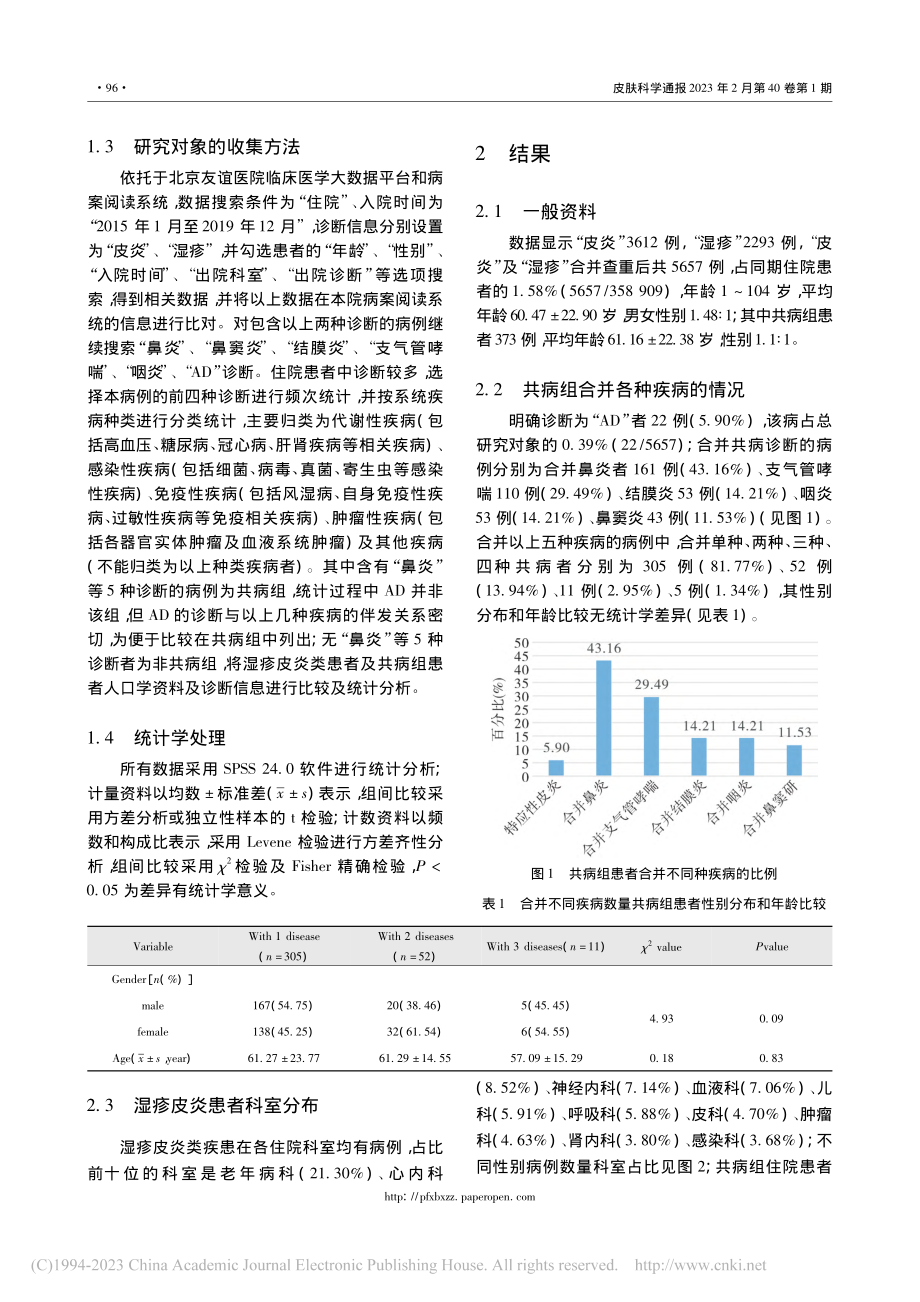 湿疹皮炎类皮肤病住院患者共病与多病的临床分析_王美芳.pdf_第3页