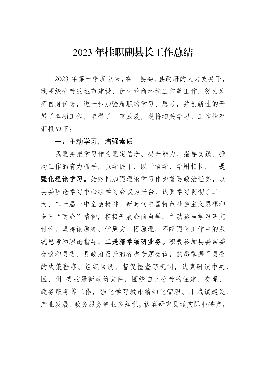 2023年挂职副县长工作总结.docx_第1页